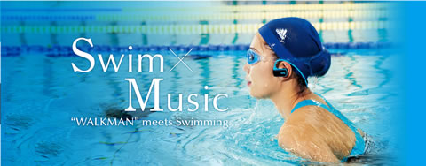 スポーツに強い防水性能。泳ぎながら水中でも音楽を楽しめる