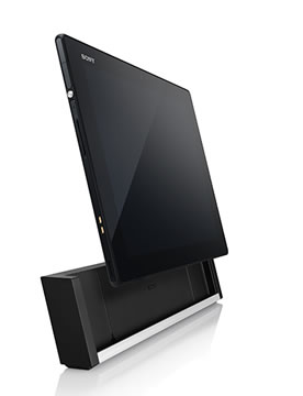 Xperia tablet Z クレードルはワンタッチでセットできる